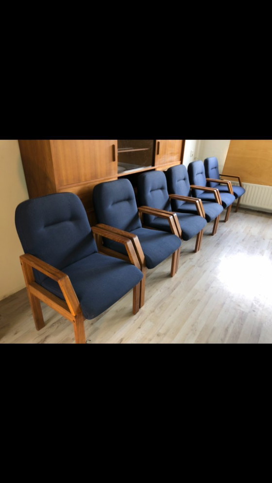 Image 1 of Midcentury fauteuil teak Deens design vergaderstoel 6 stuks 