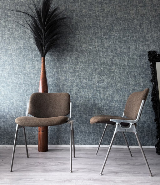 3x Sedie Castelli DSC 106 d'epoca di Giancarlo Piretti