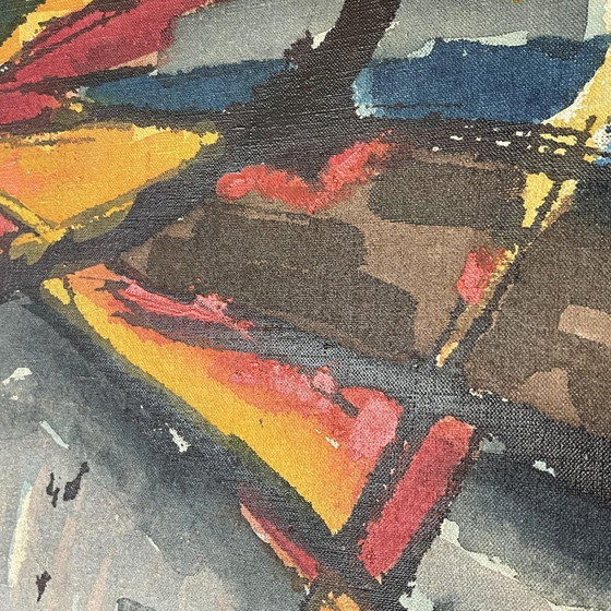 Jean-Louis Ruythoorens, Soleil et Calebasses Lubumbashi, Huile sur Toile, 1972 – Peintures et dessins, Canvas (photo 7 of 11)