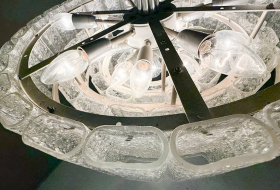 Image 1 of Lámpara de techo/araña de mediados de siglo, diseñada por Doria Leuchten, Alemania, década de 1970.