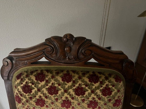 Image 1 of Antica sedia da nonno in stile tardo Biedermeijer, ca. 1890, con rapporto di valutazione