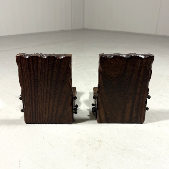 Image 1 of Spanish brutalist bookends cannon & cannonballs 1960s