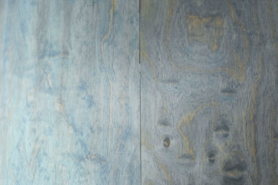 Image 1 of Vintage Mid Century Italiaans Modern Turquoise Streamline Dressoir in Berk, 1960