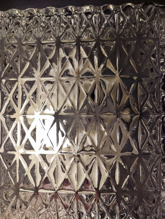 Image 1 of Vintage Guro 1970s Ceiling Lamp Ceiling light glass square
