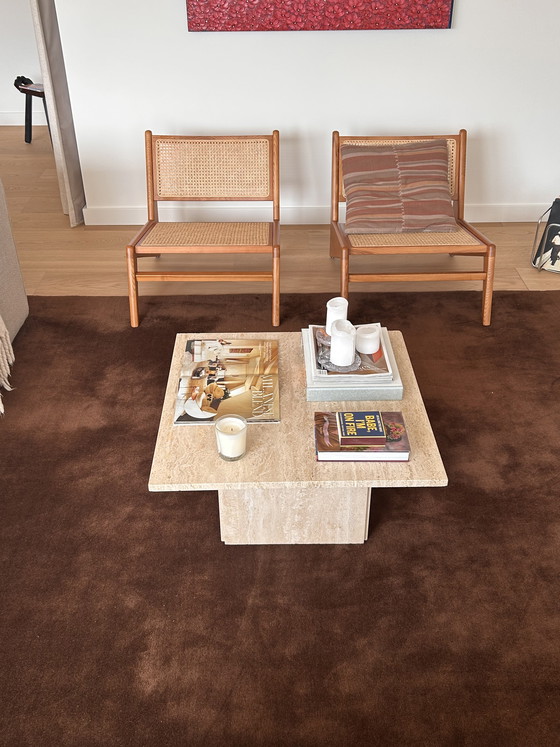 Image 1 of Vintage travertine coffee table, Italy 1980s