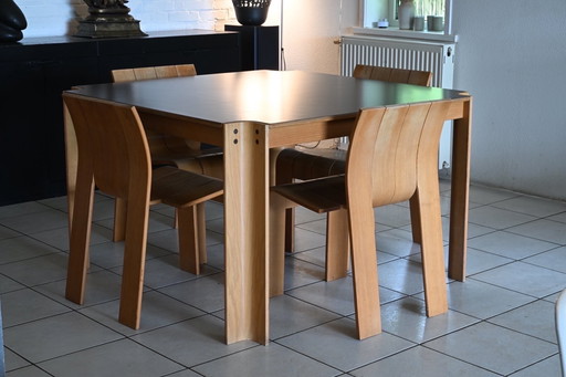 Table et 4 chaises Castelijn et Gijs Bakker