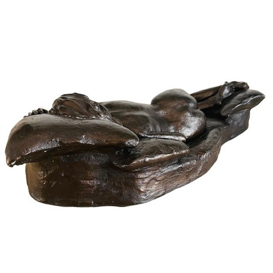 Image 1 of Scultura vintage in bronzo fuso a freddo di nudo femminile di Peter Sedcole, anni '60