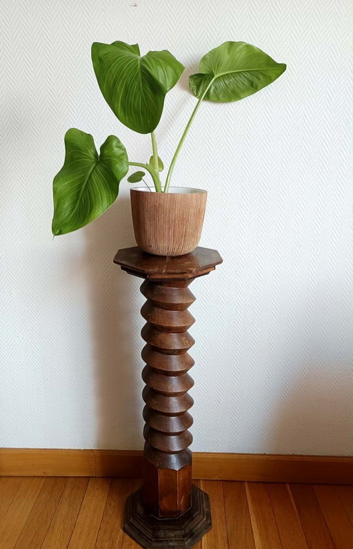 Schroefbare persstandaard van gesneden hout