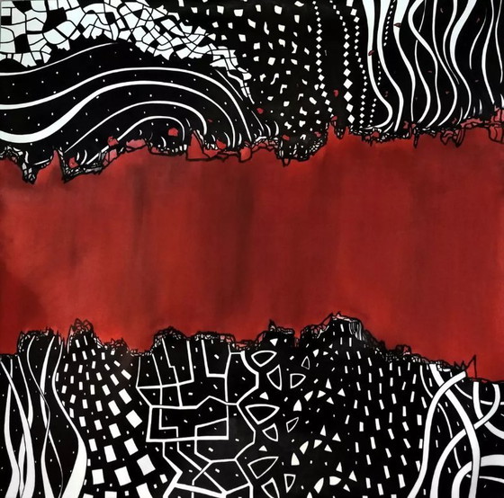 Image 1 of Voici la Planète du Son n° 6 - Peinture sur toile - par Riccardo Capparella