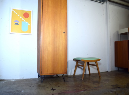 Armadio vintage anni '50, credenza alta, cassettiera, metà secolo