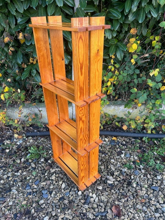 Image 1 of brutalist pine shelf