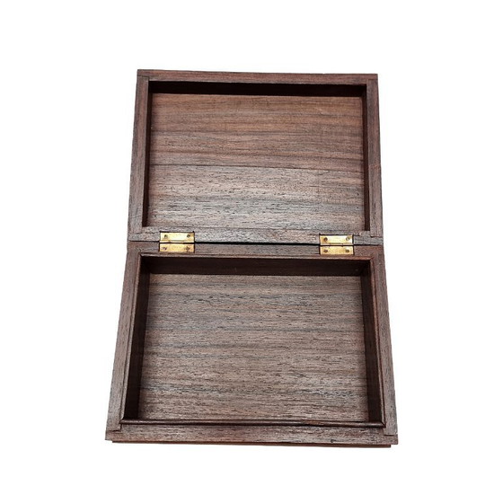 Image 1 of Auténtica talla de madera india con motivo de pavo real