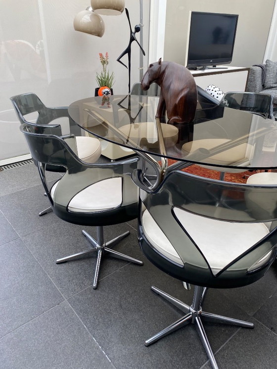 Image 1 of Mesa de comedor de la era espacial con 6 sillas