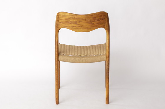 Image 1 of Niels Otto Møller Chair Model 71 – Danish Oak, New Papercord, 1960s