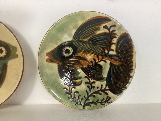 Image 1 of 2 piatti da parete in ceramica spagnola Puigdemont vintage anni Cinquanta e Sessanta