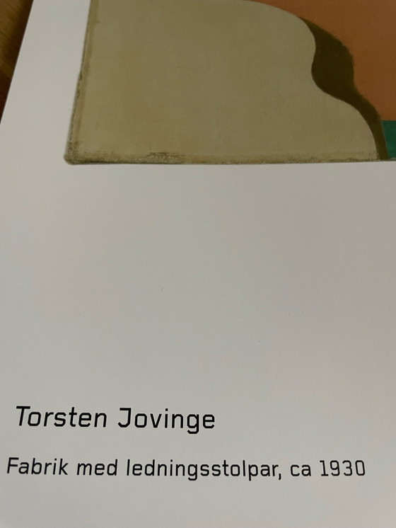 Image 1 of Torsten Jovinge (1948-2020), Fabrik Med Ledningsstolpar, Ca 1930, Copyright Torsten Jovinge 2020, Imprimé en Suède