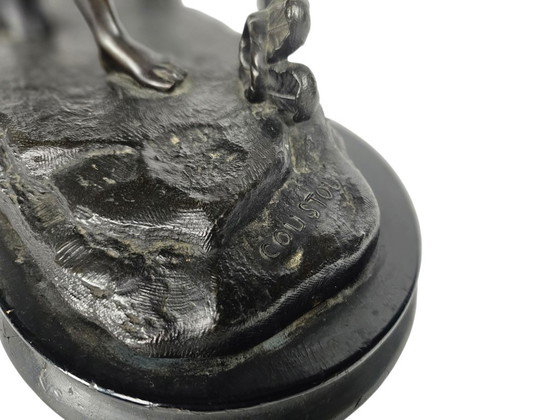 Guillame Coustou - 'Chaval de Marly' - bronze - signed - 19th century – Guillaume Coustou, Sculpture (photo 4 of 6)