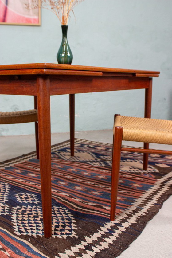 Image 1 of Vintage teak extendable dining table, Danish Mid Century 1960s