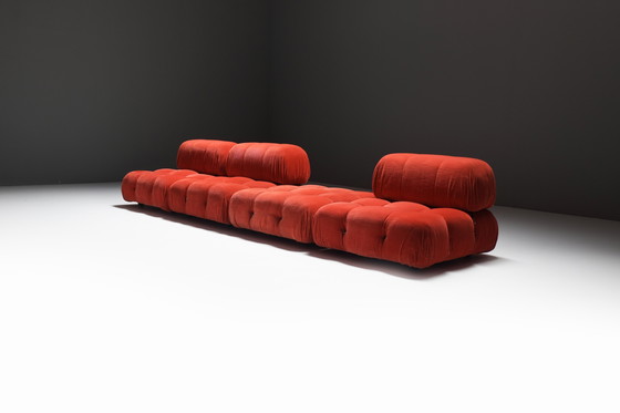 Image 1 of Mario Bellini "Camaleonda" Canapé modulaire en velours rouge - Early B&B Italia ed.