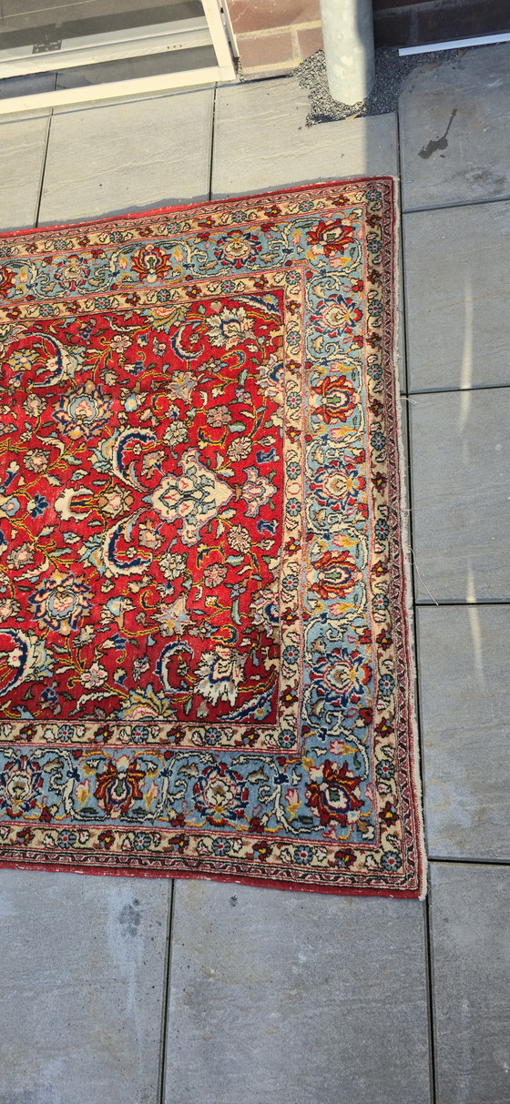 Image 1 of Antiek zijden tapijt Ghom Perzisch tapijt 210x135cm handgeknoopt