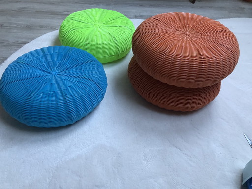 Vintage IKEA Ottoman 4 stuks jaren ‘80.