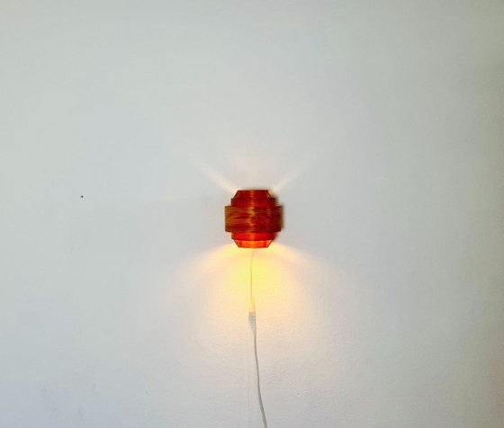Image 1 of A pinewood wall lamp by Hans-Agne Jakobsson for Ellysett, Sweden 1960s