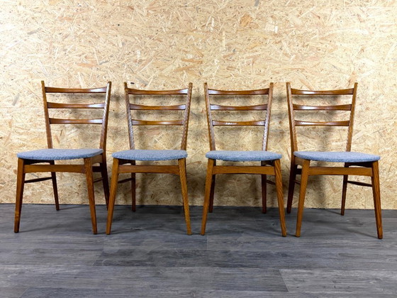 Image 1 of 4 sedie da pranzo anni '60/'70, design danese moderno di metà secolo.