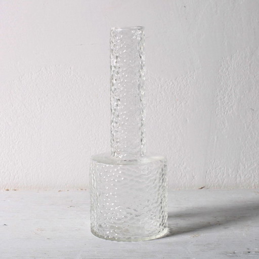 Small Vintage Clear Glass Vase / Single Flower Stylish Vase / Sweden / 2000s