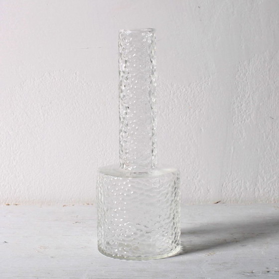 Image 1 of Small Vintage Clear Glass Vase / Single Flower Stylish Vase / Sweden / 2000s