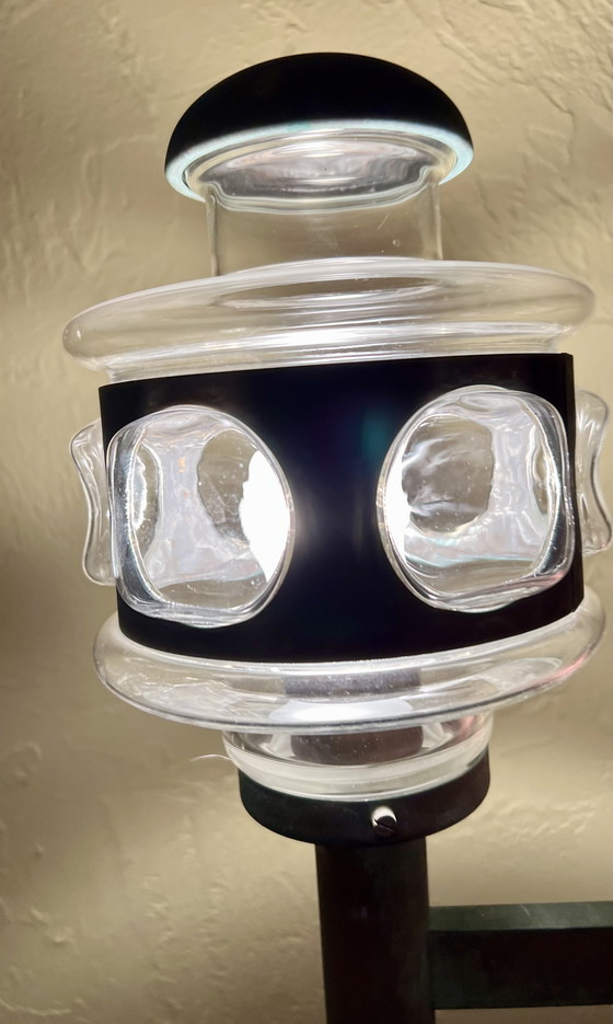 Image 1 of Esclusiva applique di metà secolo in ottone e vetro (ca. anni '70)