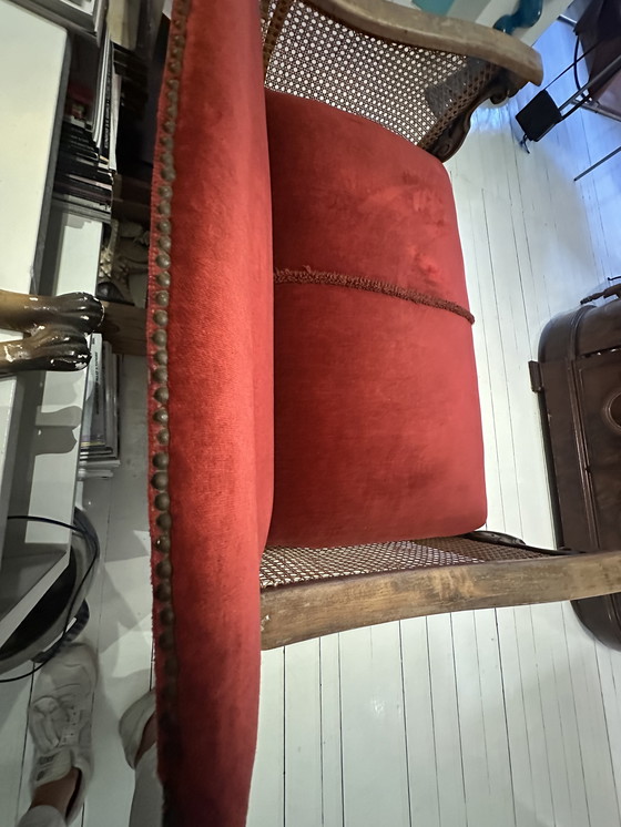 Image 1 of Divano vintage a 2 posti di Artifort con velluto rosso