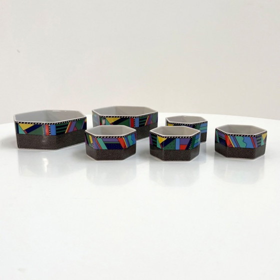 Image 1 of Set of 6 Apero Bowls Metropol by Barbara Brenner for Rosenthal, 1990s
