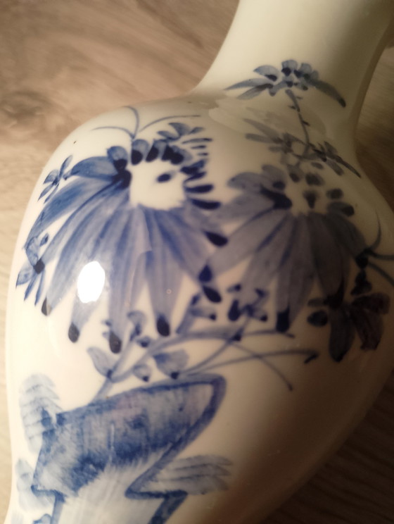 Image 1 of Chinese porcelain baluster base with cryptic zoomorphic decoration and monogram, 19th century