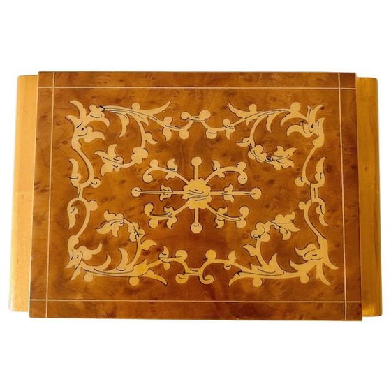 Image 1 of Portagioie vintage in legno intarsiato Thuya Burl