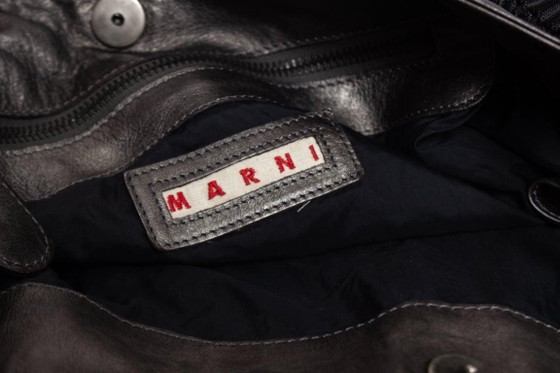 Image 1 of Marni, Schultertasche aus Metallic-Leder