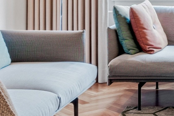 Muuto Outline Sofa – 2 seaters | Steelcut Trio 133 | + 4 EXTRA new CUSHIONS – Textile (photo 3 of 8)