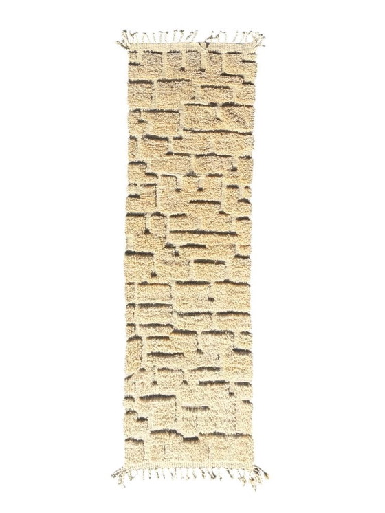 Image 1 of Marokkanischer Beni Ourain Läufer Teppich 80x310 cm, Wohnzimmer Läufer Teppich