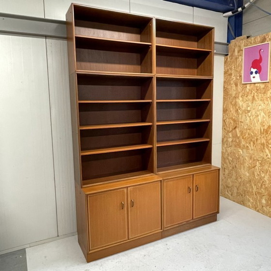 Image 1 of XL Modulaire Midcentury Kemkes Formule wandkast boekenkast vintage