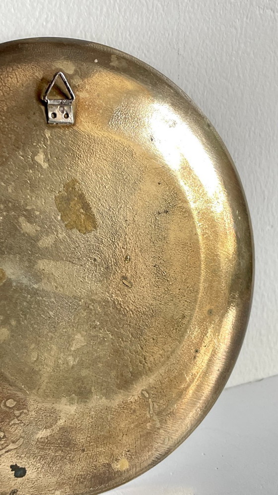 Image 1 of Vintage messing bord met vakjes