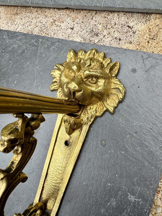 Par de apliques de pared barrocos con león – Objetos decorativos, Latón (photo 4 of 8)