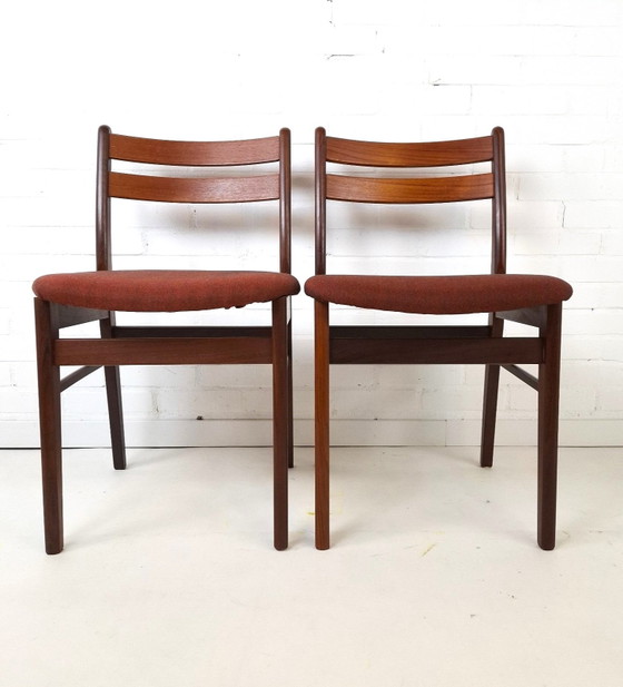 Image 1 of 6x vintage eetkamerstoel Deens design jaren 70