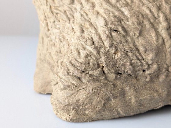 Image 1 of Pair of Large Stucco Sheep Sculptures, Early 20th Century, Farm Animals