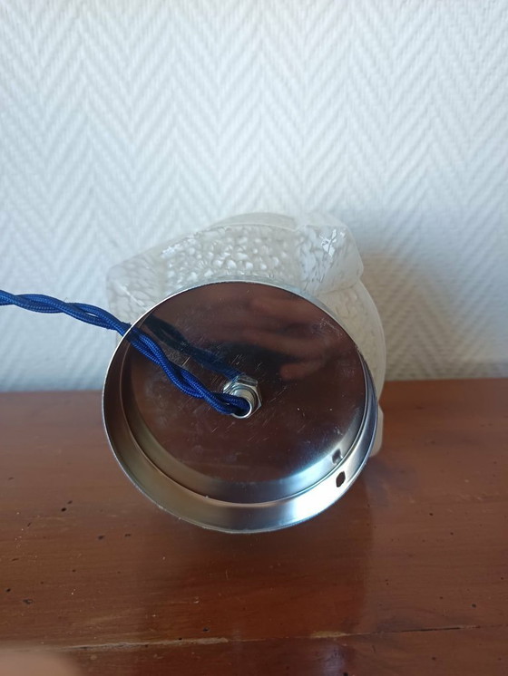 Image 1 of Art Deco table lamp with Clichy glass