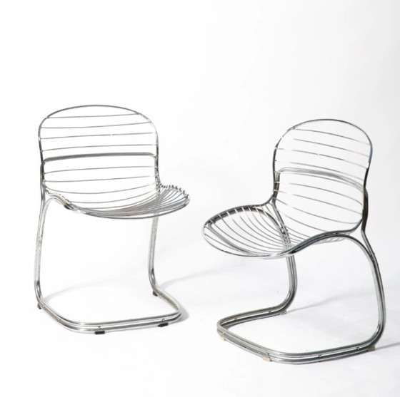 Image 1 of Gastone RINALDI Sabrina Stuhl aus verchromtem Metall