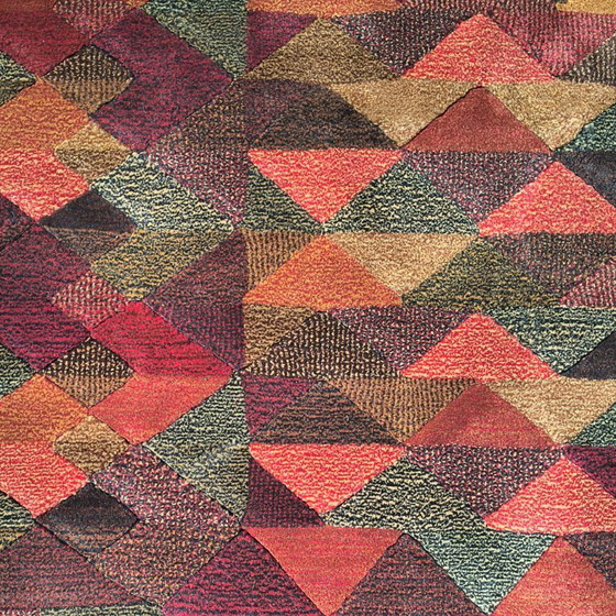 Image 1 of Schitterend geometrisch Italiaans wollen tapijt "Luxor" uit de jaren 80 van Missoni voor T&J Vestor