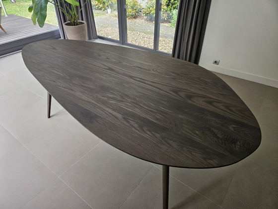 Image 1 of Goossens Ferry eettafel 240 x 120 cm | Eiken soft touch lak leemkleur | Perfecte staat