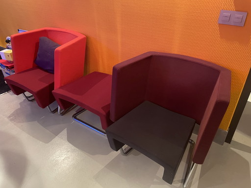 2 poltrone con prese abbinate