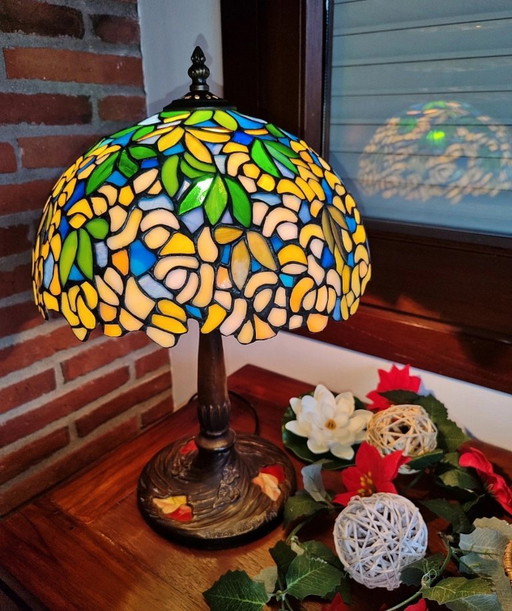 Tiffany style lamp, designer signature – tafellampen, Crystal (photo 2 of 12)