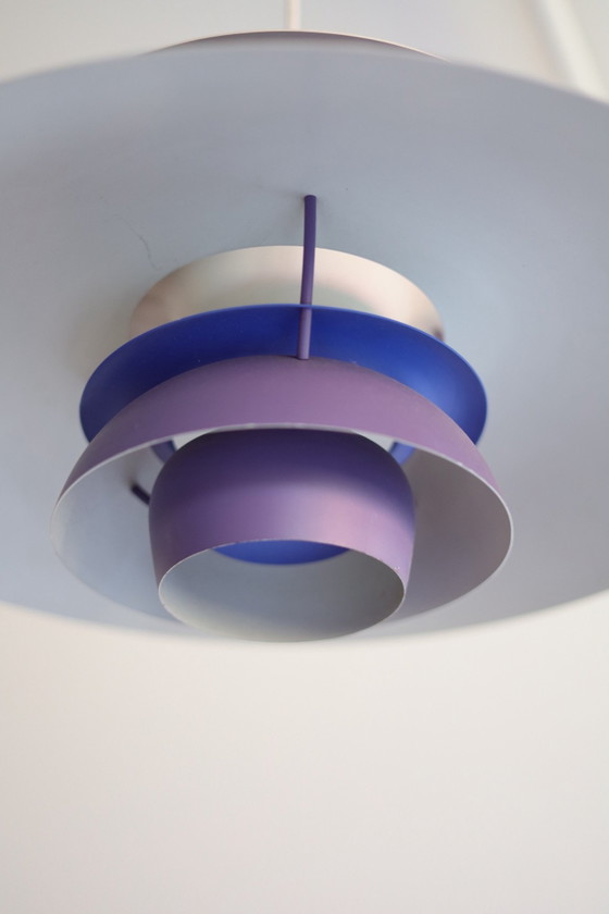 Suspension vintage Louis Poulsen PH5, violette, Métal (photo 3 sur 5)
