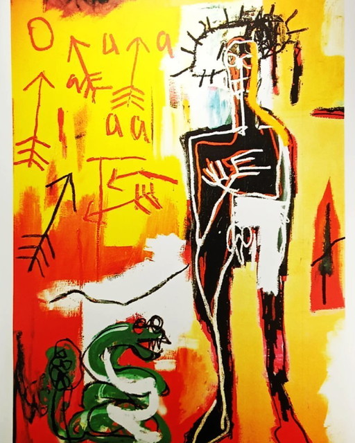 Lithographie en édition limitée de Jean-Michel Basquiat, numérotée au crayon.